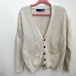 Vintage cable knit cardigan